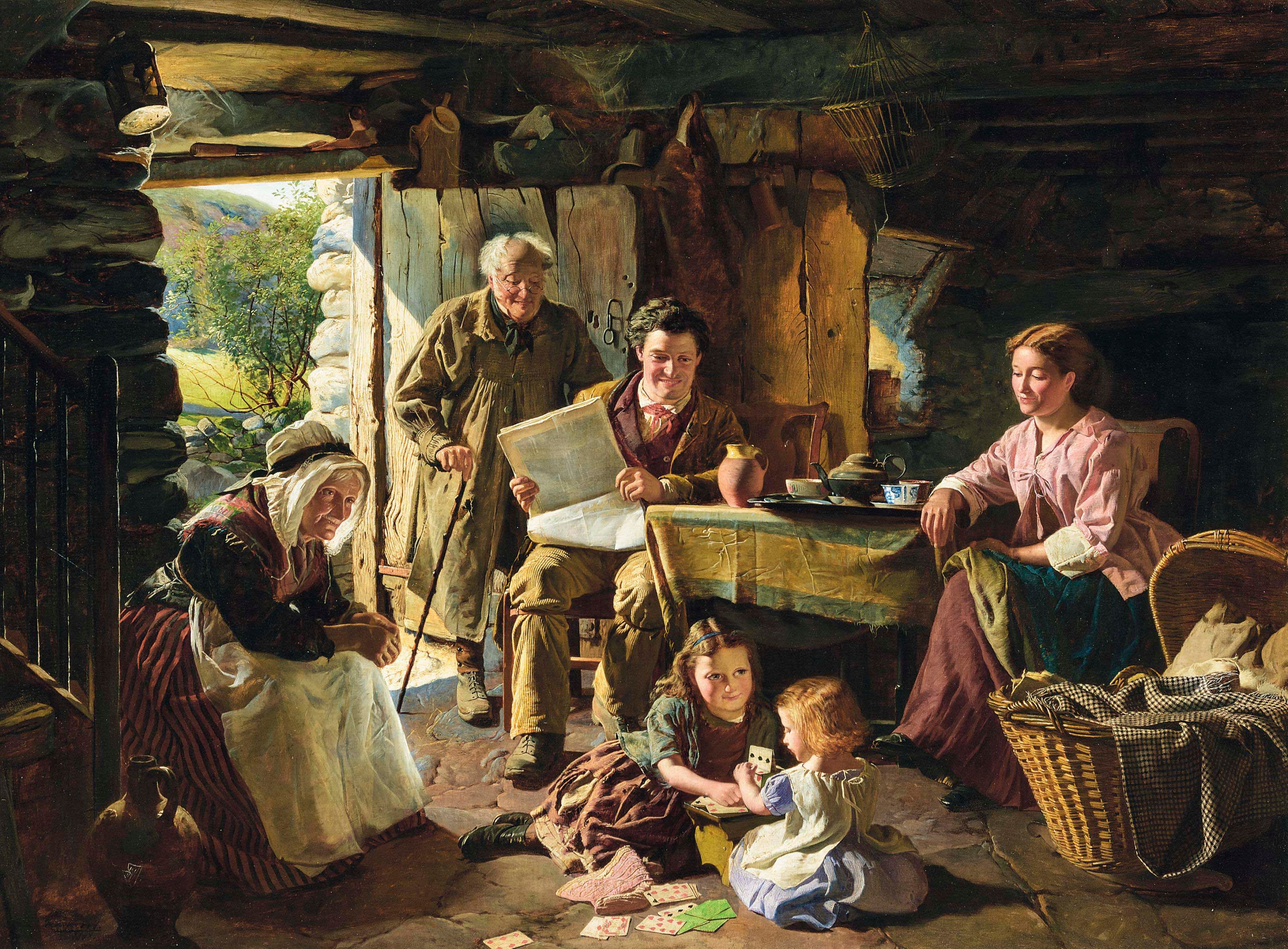 A Cottage Interior by William Henry Midwood