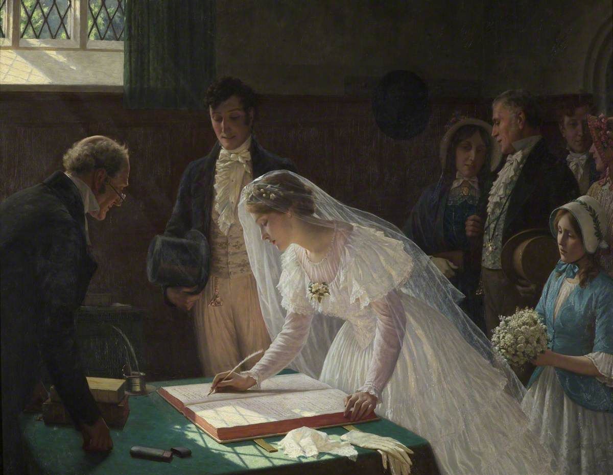 The Wedding Register by Edmund Blair Leighton
