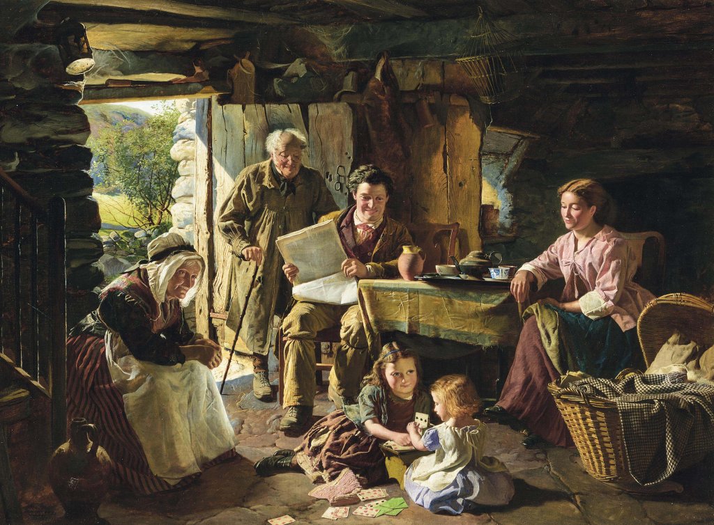 A Cottage Interior by William Henry Midwood.